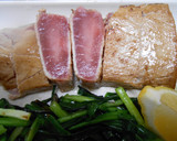 まぐろの柵切りバター焼き・青ねぎ添え作り方8写真