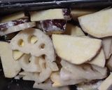 さつまいもとレンコンの甘酢和え作り方1写真