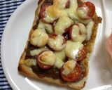 残ったカレーとトマトでチーズトースト作り方5写真