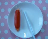 【キャラ弁】ドット柄ウィンナー＊水玉作り方1写真