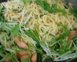 納豆と水菜入り塩焼きそば作り方8写真