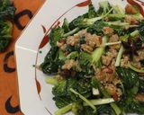 ターツァイと鶏ミンチの中華風サラダ作り方10写真