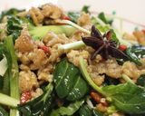 ターツァイと鶏ミンチの中華風サラダ作り方11写真