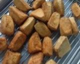 熱々！揚げ里芋の海老そぼろあんかけ作り方6写真