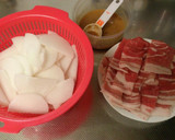 ♡大根と豚ﾊﾞﾗのこってり味噌炒め♡作り方1写真