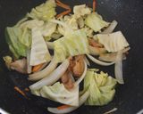 鳥皮で塩焼きそば作り方2写真