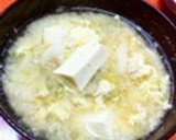 白菜とえのきと厚揚げ(豆腐)の味噌汁作り方5写真