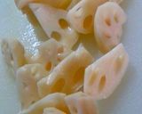 簡単☆れんこんの甘辛炒め作り方1写真