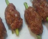 お弁当に♪挽き肉でアスパラ肉巻き作り方3写真