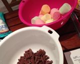 マシュマロさん入りの生チョコくん作り方1写真