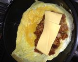 ハンバーグからの〜リメイク•オムレツ‼作り方4写真