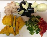 鶏唐揚げと揚げ野菜の黒酢あん作り方2写真
