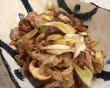 宮城旬野菜、曲がり葱と豚肉のパリッと炒め作り方6写真