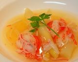 ✿ホワイトアスパラのカニ風味餡掛けで♬✿作り方7写真