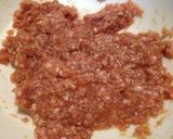 レンジdeそぼろ丼風？おにぎり♪♪作り方1写真