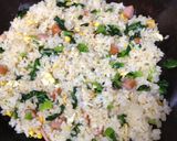 小松菜入りチャーハン♬作り方4写真