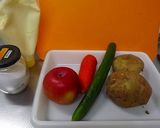林檎とホワイトオニオンのポテトサラダ作り方1写真