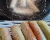 簡単☆かにかまとセロリのチーズ春巻き作り方5写真