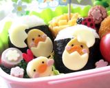 簡単キャラ弁当☆チーズでひよこ＆ニワトリ作り方8写真