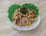にんにく醤油で焼きうどん♪作り方4写真