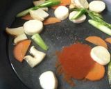 豚こまと彩り野菜の甘辛炒め作り方8写真