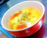 生姜で元気♪生姜とトマトと卵のスープ作り方17写真