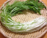 サンマの蒲焼と水菜の簡単炒め作り方1写真
