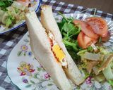 朝食に☆目玉焼きで簡単トーストサンド作り方4写真