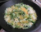 水菜と塩こぶの玉子とじ作り方2写真