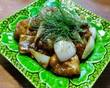 新玉葱の黒酢酢豚　オートミール甘酒使用作り方8写真