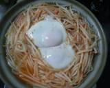 半熟卵で食べるキムチ鍋作り方4写真