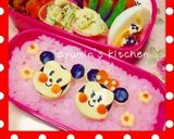 簡単にミッキーミニー♬キャラ弁作り方5写真