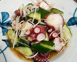 中華風　たこときゅうりの白髪ネギ和え作り方4写真