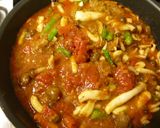 ☆トマトカレーパスタアスパラしめじ入り☆作り方4写真