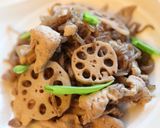 れんこんと豚うす切り肉の＊＊和風炒め作り方7写真