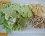 キャベツ*ちくわ*あげの味噌マヨ和え☆作り方1写真