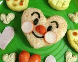 キャラ弁にも〜簡単ハートアンパンマン〜作り方1写真