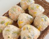 鮭と枝豆のタンパク質おにぎり作り方6写真