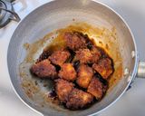 鶏唐揚げの照り焼き卵とじ作り方3写真