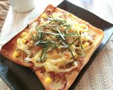 ちりめん山椒×玉葱×コーンのトースト作り方5写真
