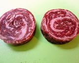 薄切り牛肉で簡単ジューシーロールステーキ作り方4写真