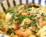 ■ふんわり、旨い！ニラ玉えび豆腐煮込み作り方6写真