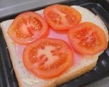 ハムとまとチーズトースト♪♪作り方1写真