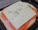 ハムとまとチーズトースト♪♪作り方3写真
