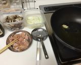塩麹鶏胸肉ときのこの和風カルボナーラ作り方2写真