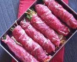 野菜入り肉巻きの巻き寿司作り方2写真