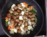 肉団子のヘルシー彩りあんかけ＊酢豚風＊作り方4写真