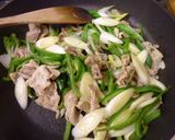 豚肉と長ネギのおろしポン酢パスタ作り方7写真