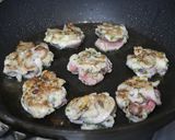 餃子みたいな味の豚肉の丸め焼き作り方4写真