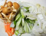 なめこで八宝菜・永谷園のお茶漬け海苔作り方1写真